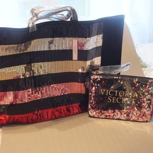 NWT Victoria Secret tote bag and pouch